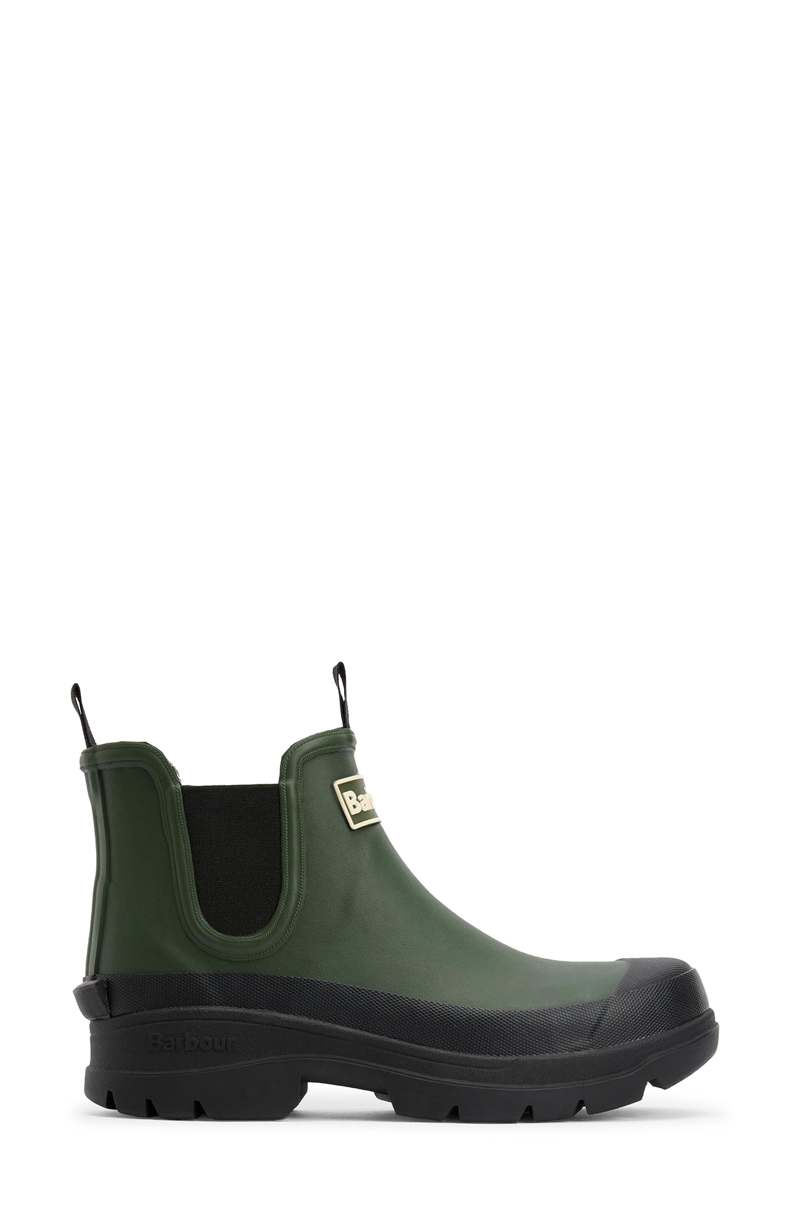 Barbour Nimbus Waterproof Chelsea Rain Boot in Olive/Black at Nordstrom - 2