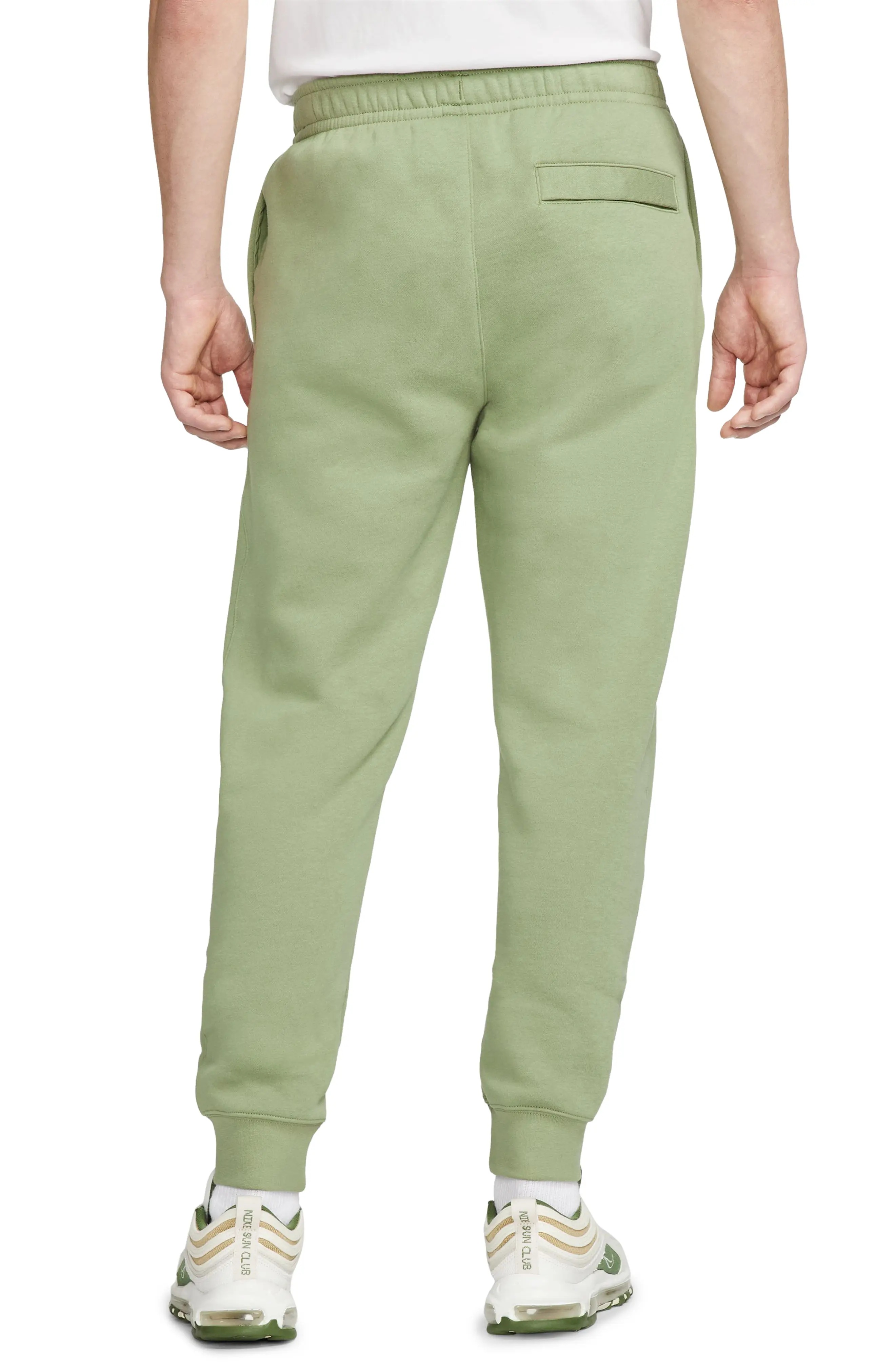 Sportswear Club Pocket Fleece Joggers in Oil Green/White - 2