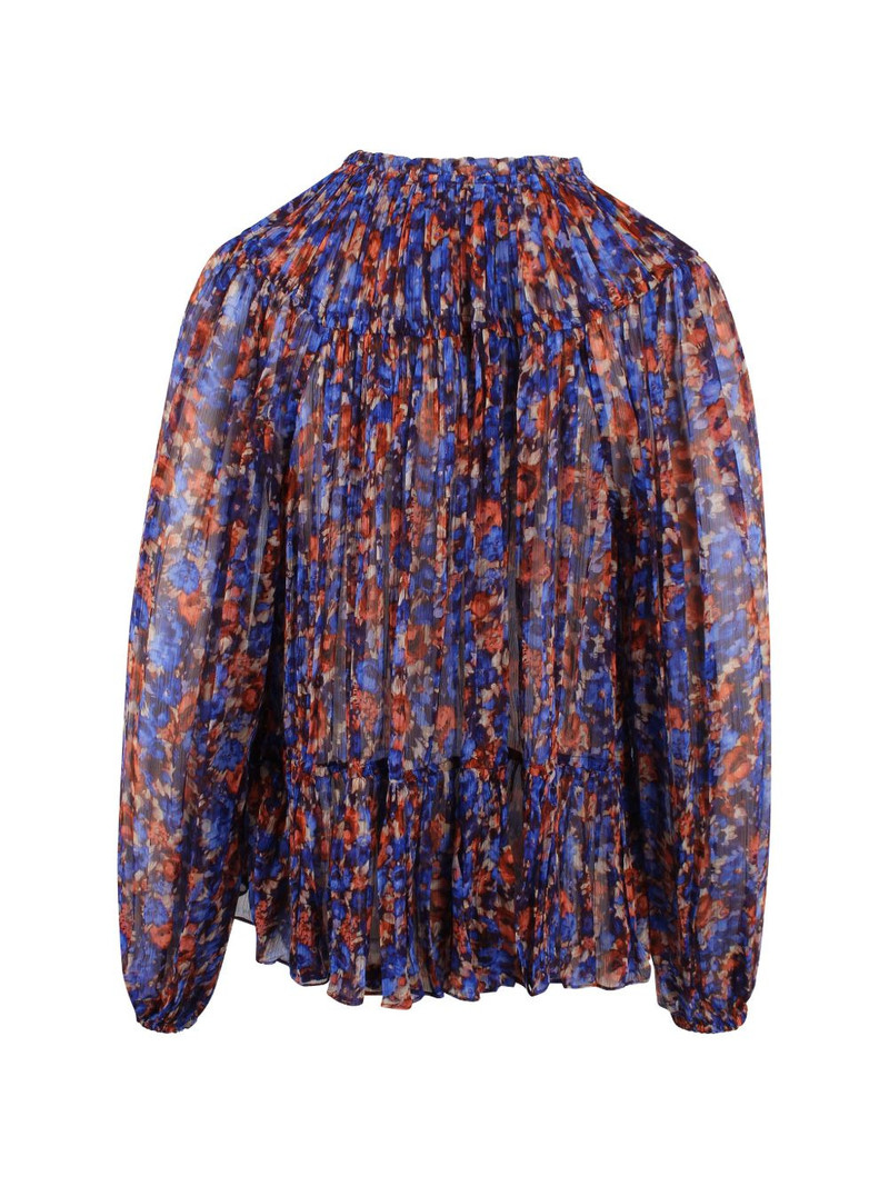 ULLA JOHNSON floral ruffled top outlook