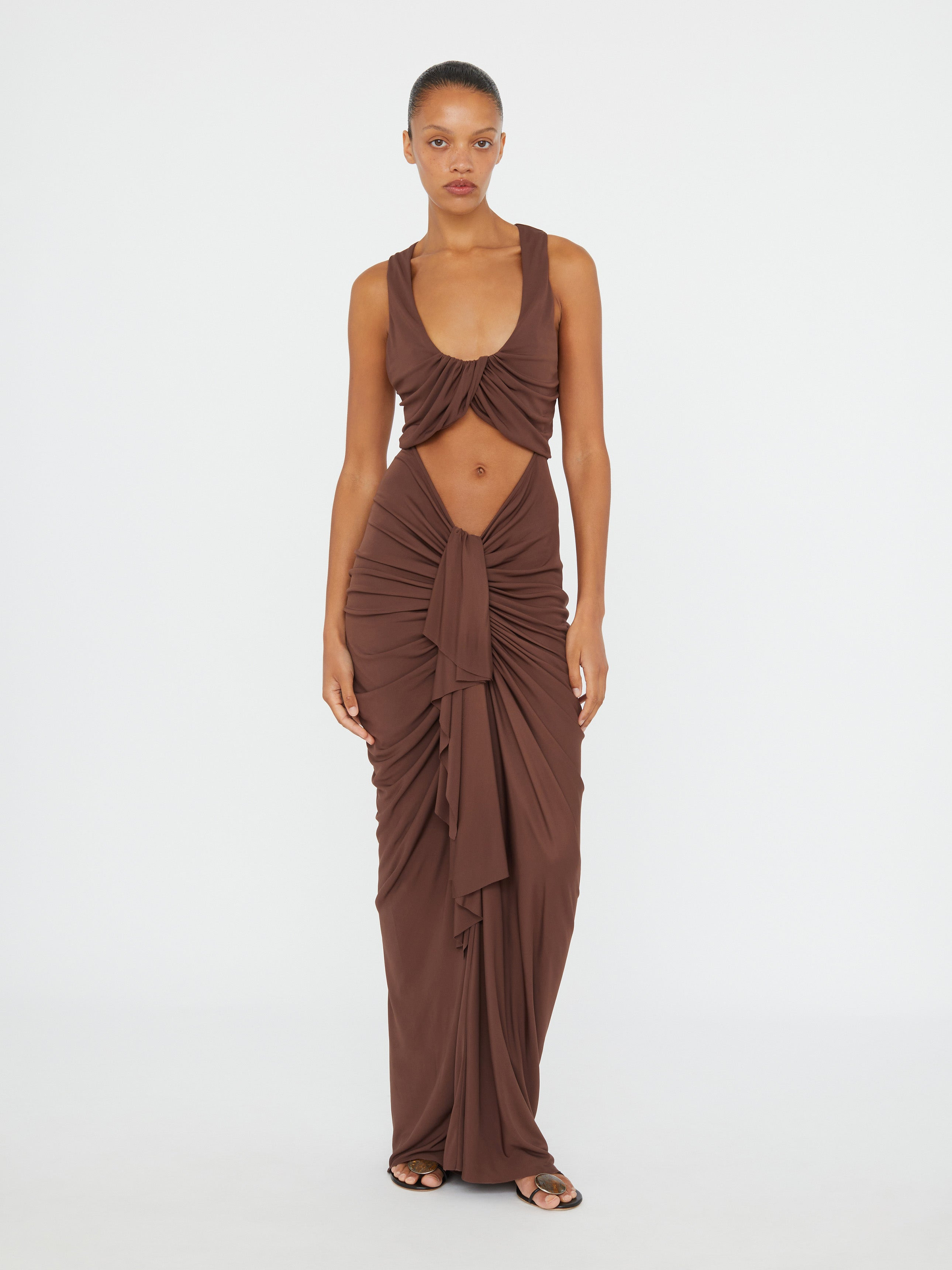 Vivenda Drape Front Dress - 5