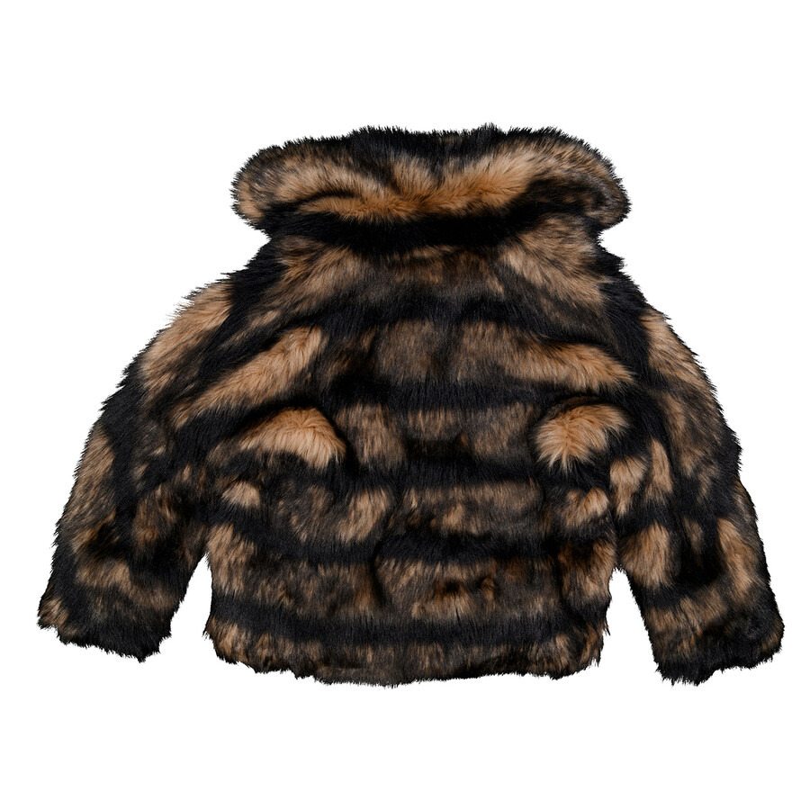 Burberry Striped Faux Fur Oversized Jacket - 7