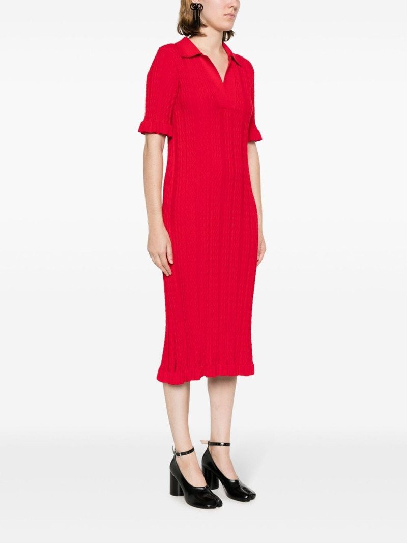V-neck knitted midi dress 3