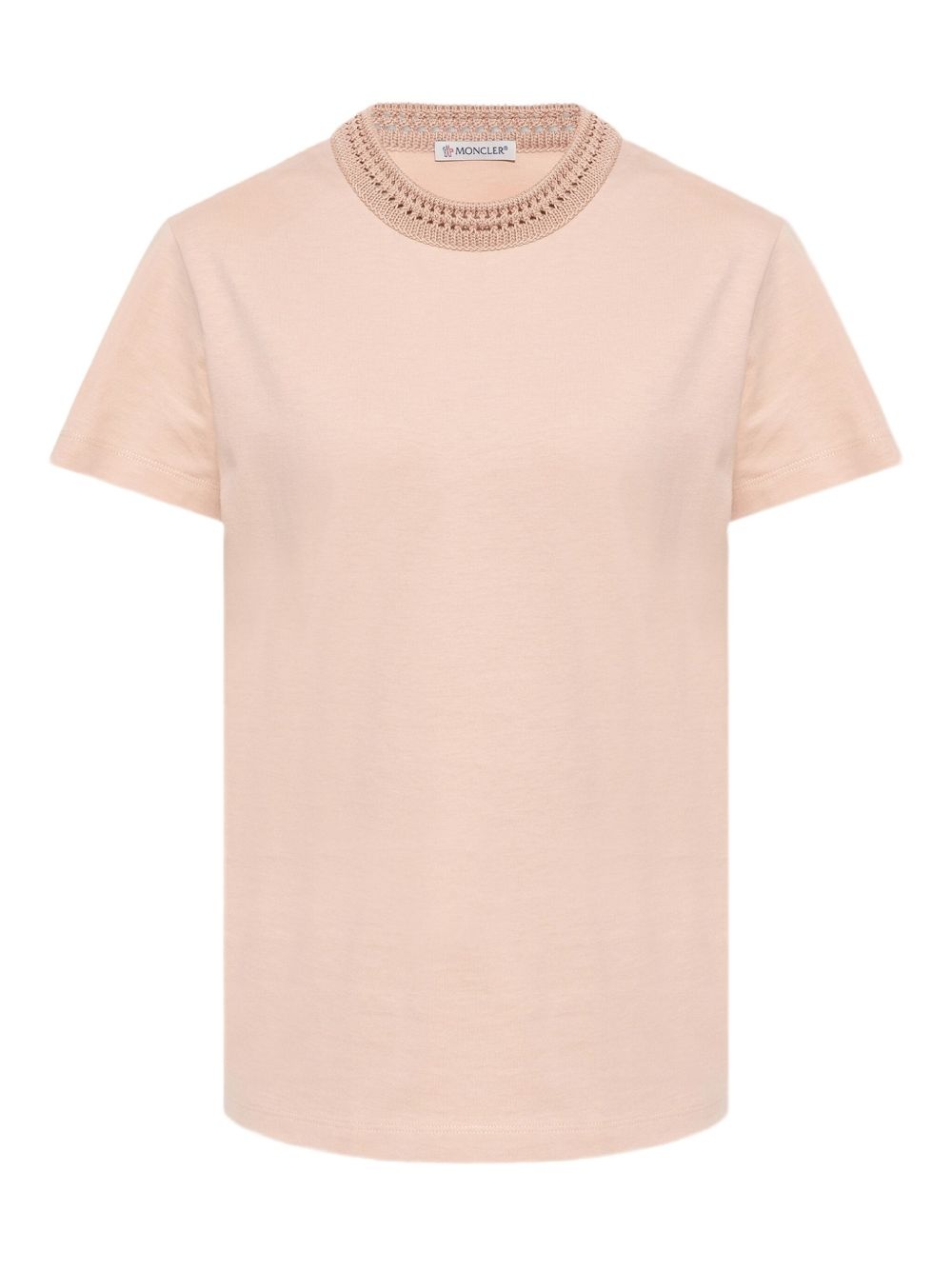 crochet-detail cotton T-shirt - 1