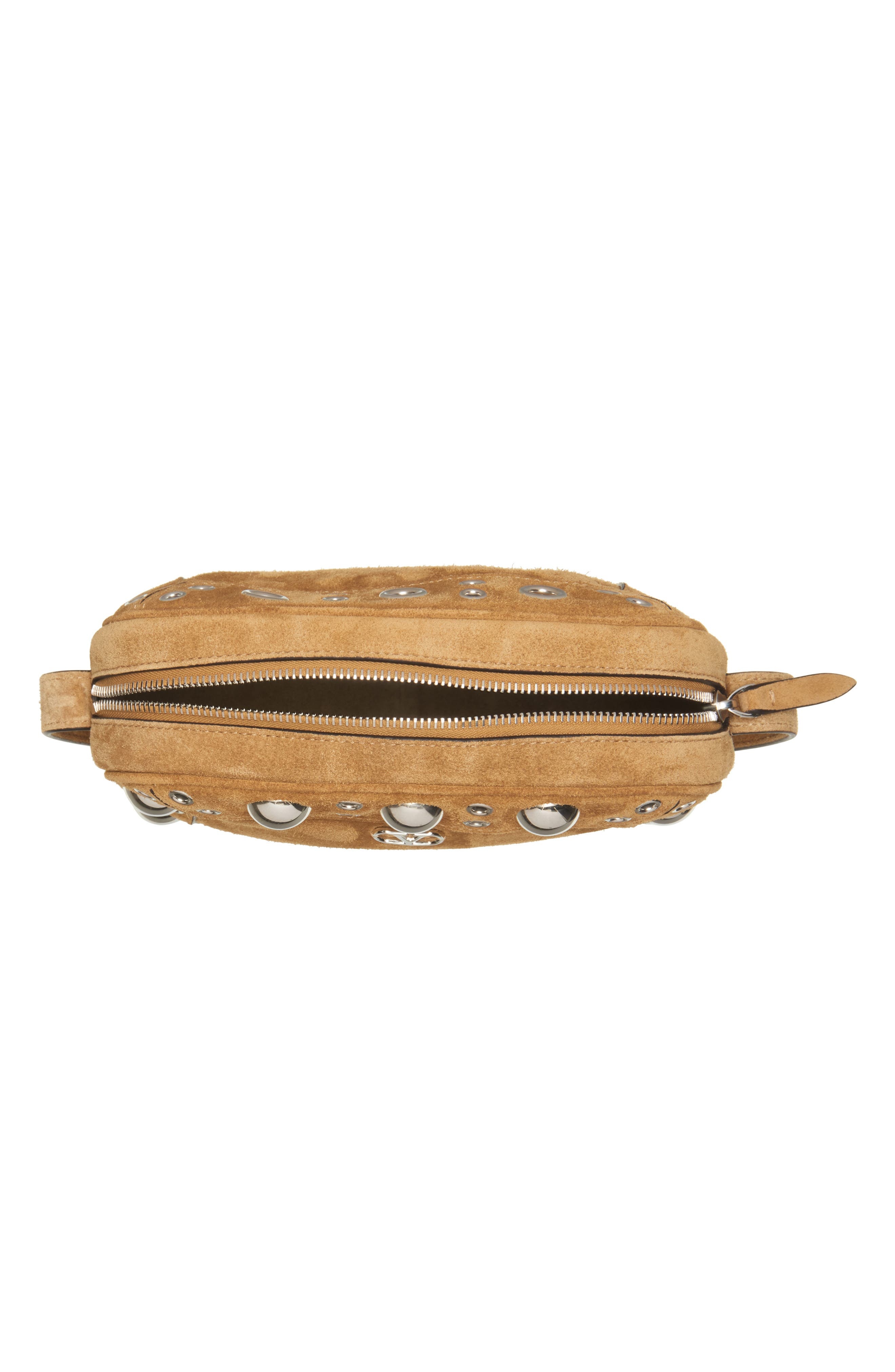 Valentino Garavani Nellcôte Studded Suede Crossbody Bag in Beige at Nordstrom - 3