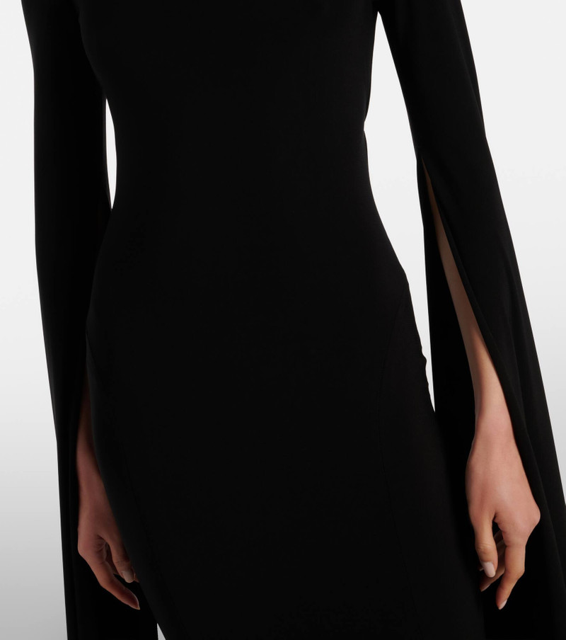 Draped off-shoulder jersey gown 4