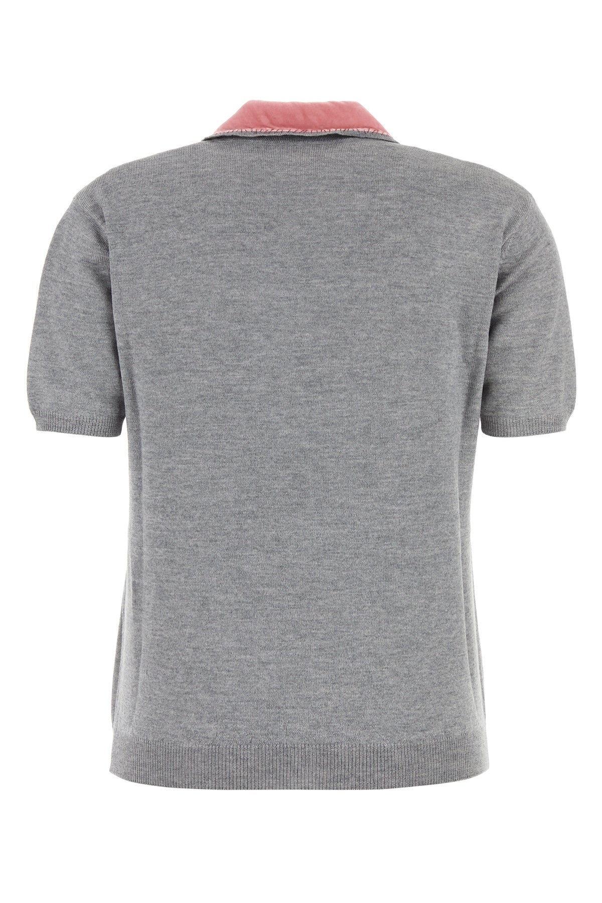 Grey wool polo shirt - 2