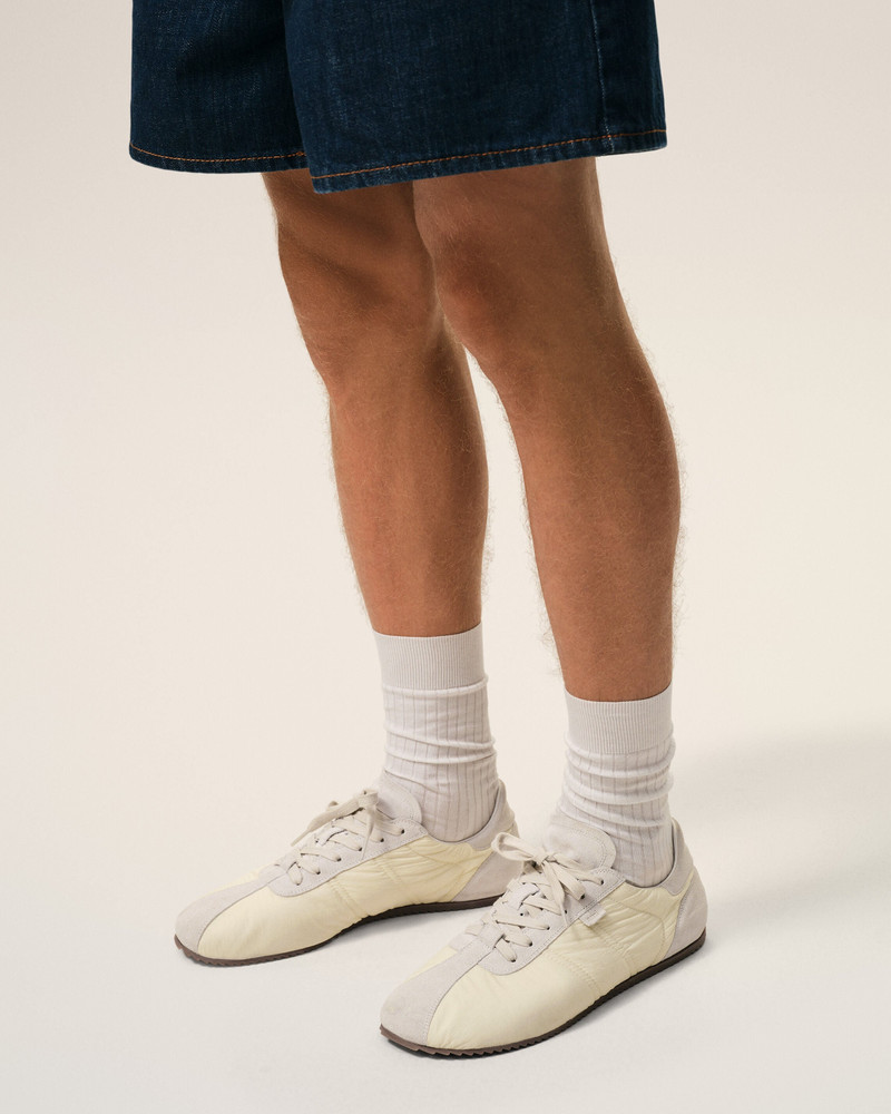 AMI Paris WHITE NYLON SOFT SNEAKERS outlook