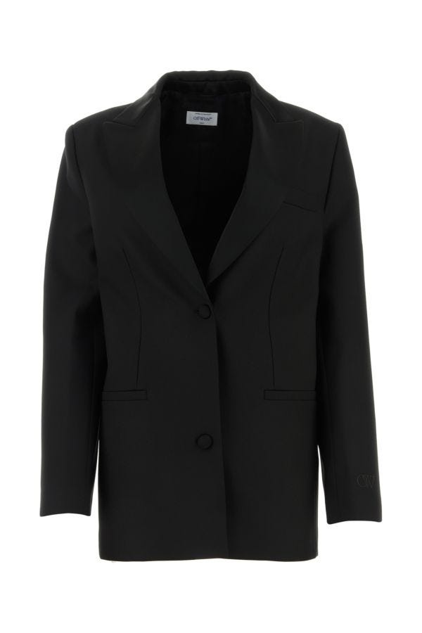 Black drill oversize blazer - 1