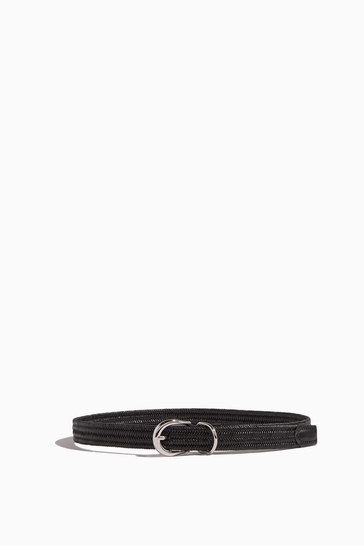 Hollyhock Loom Braided Belt in Black/Silver - 1