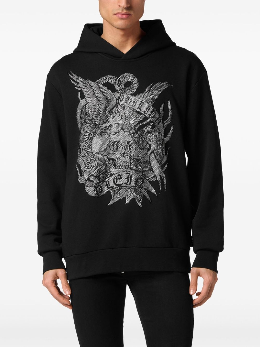 Crystal Tattoo crystal-embellished hoodie - 2