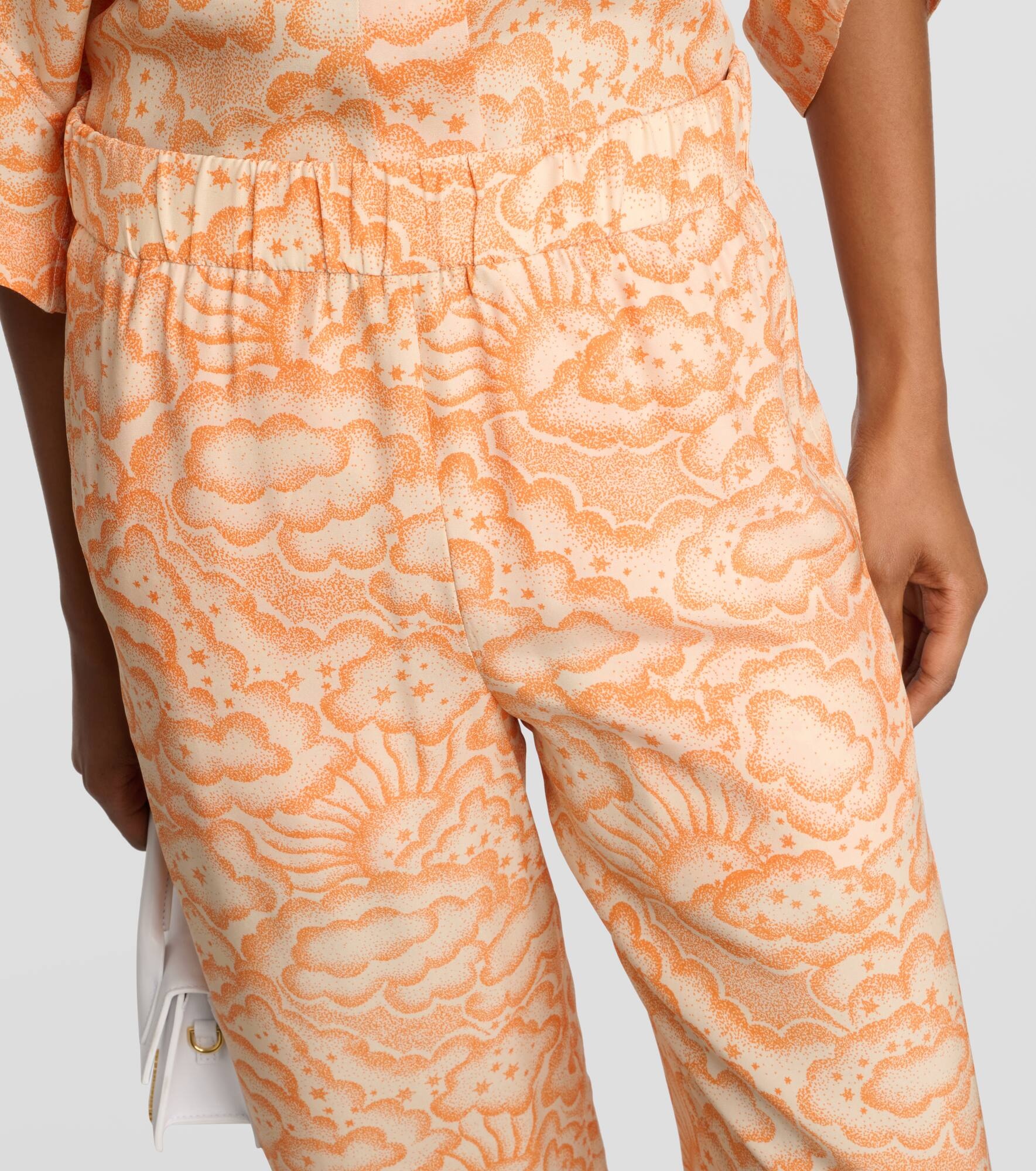 Mid-rise silk pants - 4