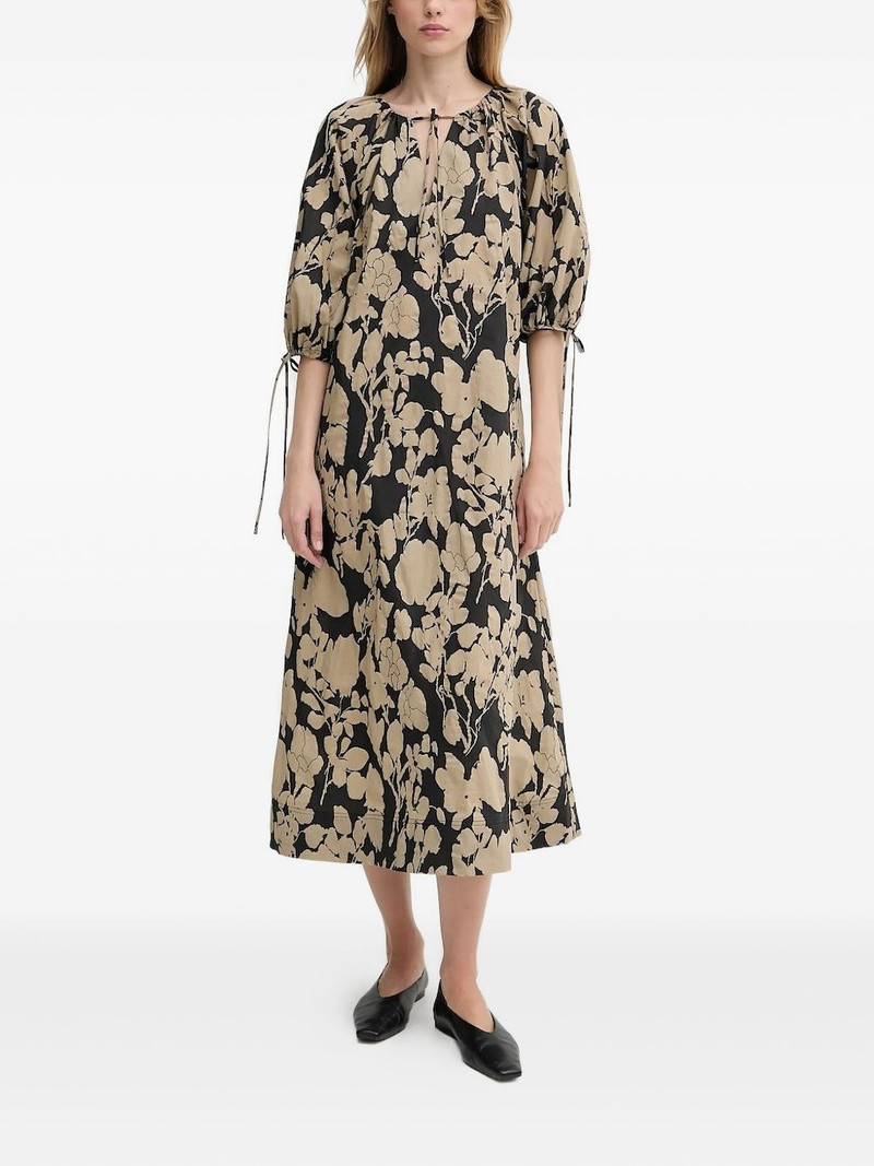 SAMSØE SAMSØE floral print puff-sleeve midi dress outlook