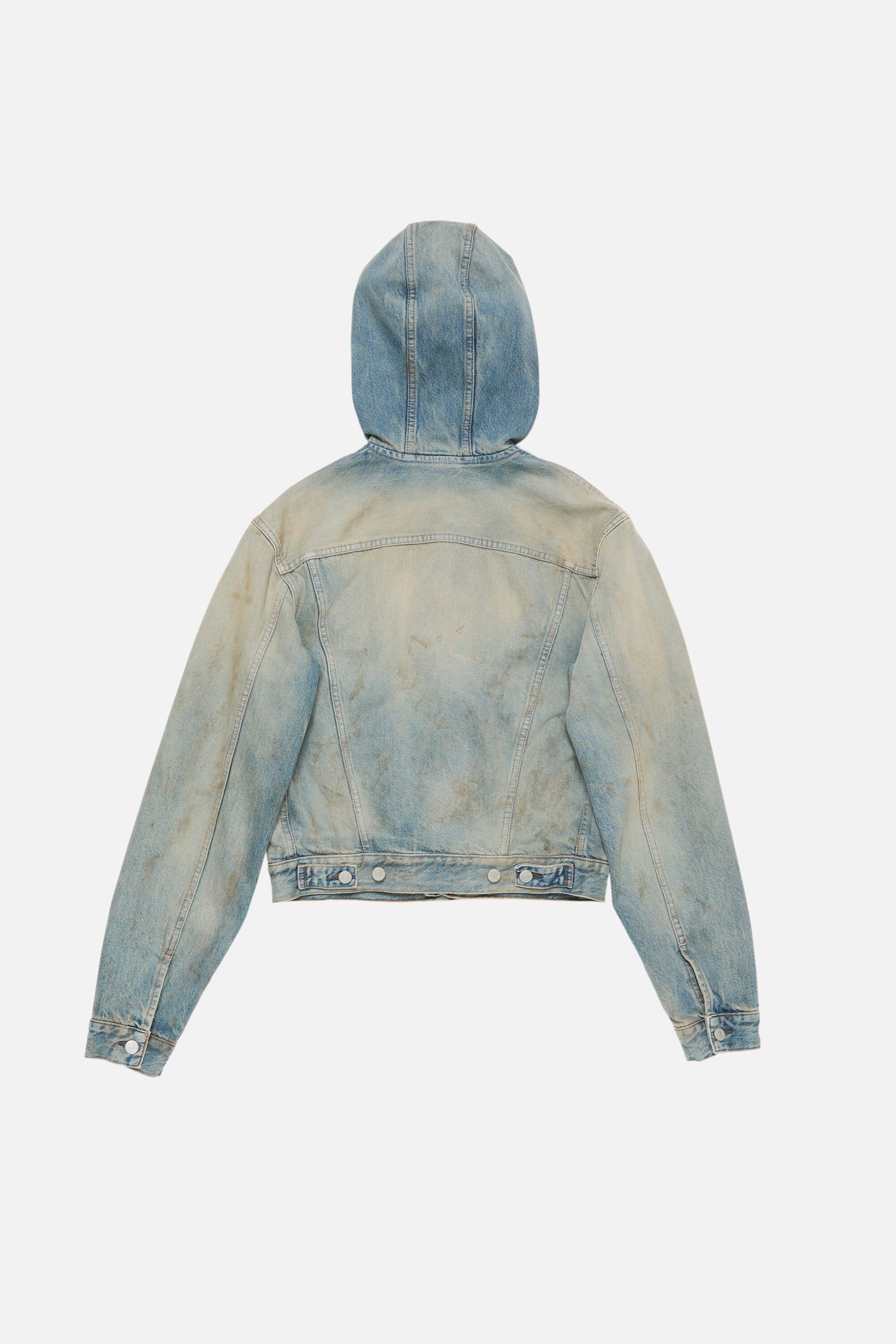 Denim jacket with hood - Mid Blue - 8