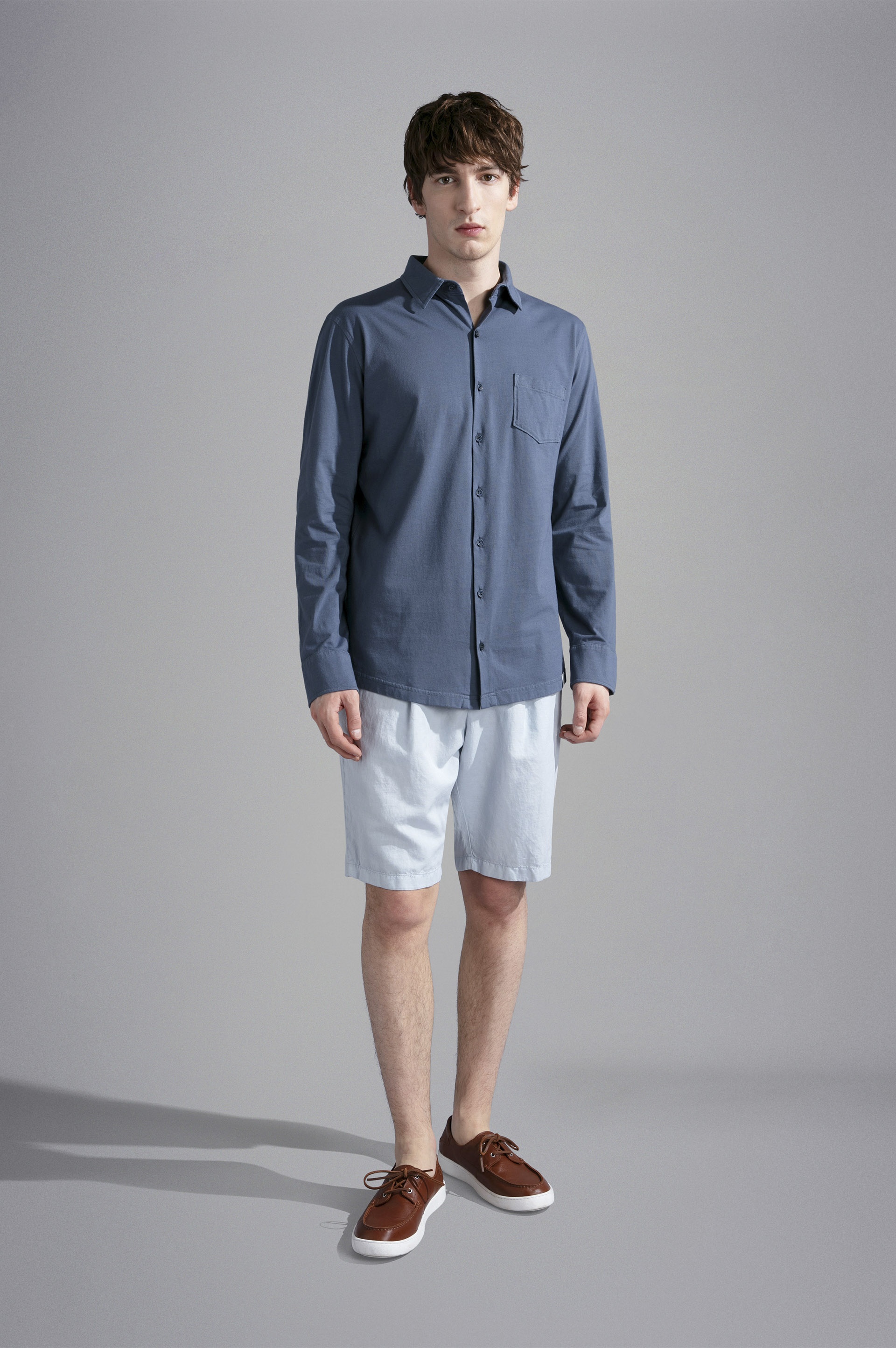 GARMENT DYED COTTON SHIRT - 2