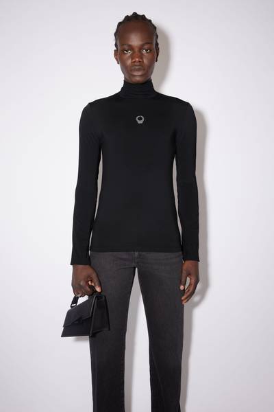 Acne Studios Funnel neck t-shirt - Black outlook