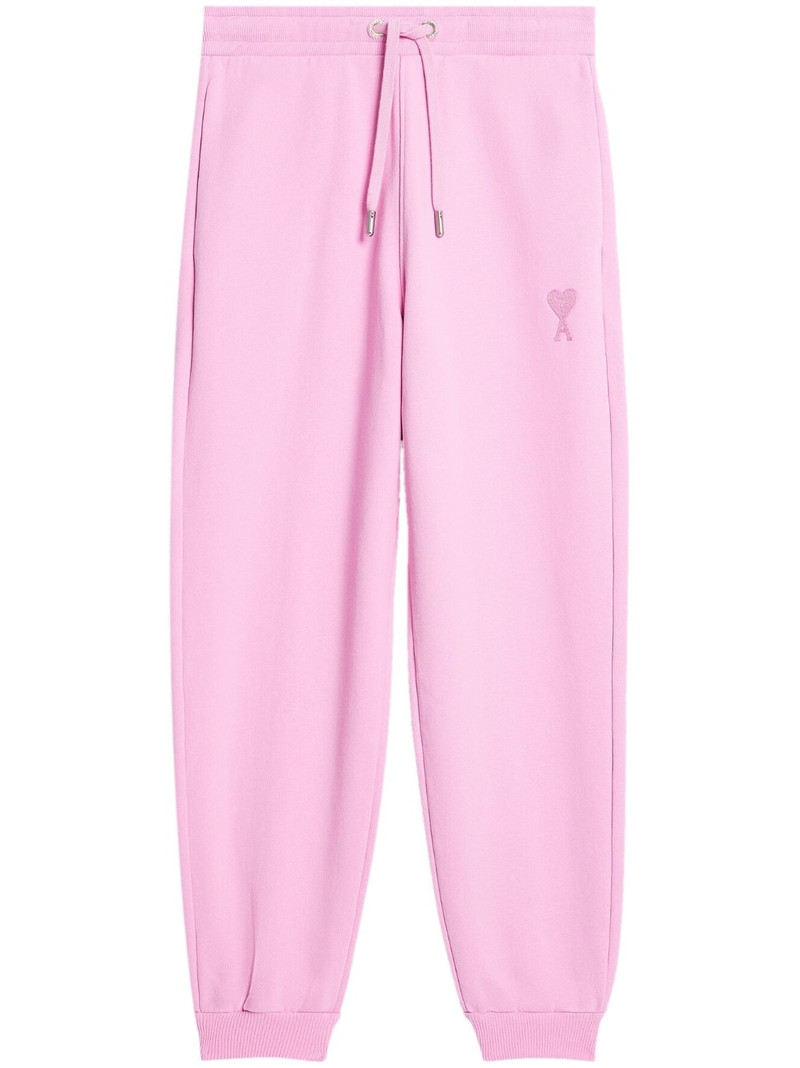 embroidered-logo cotton track pants 1