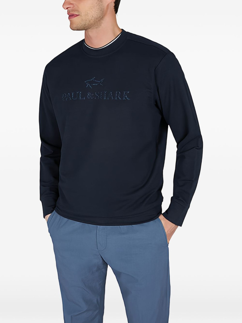 Paul & Shark logo-embroidery sweatshirt outlook
