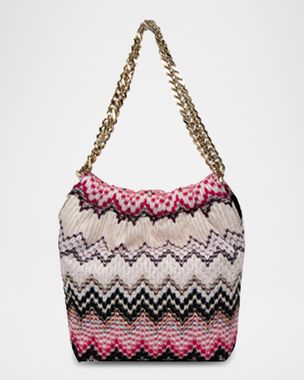 Chevron Chain Pouch Shoulder Bag - 1