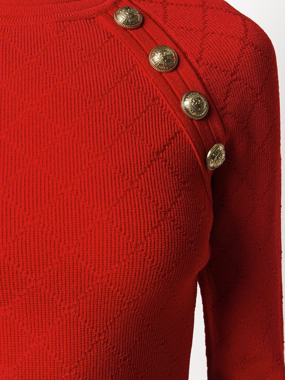 button-detail fine-knit jumper - 5