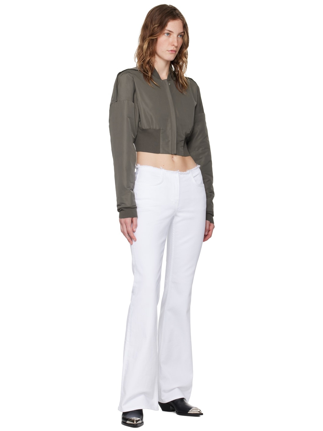 White Slim-Fit Jeans - 4