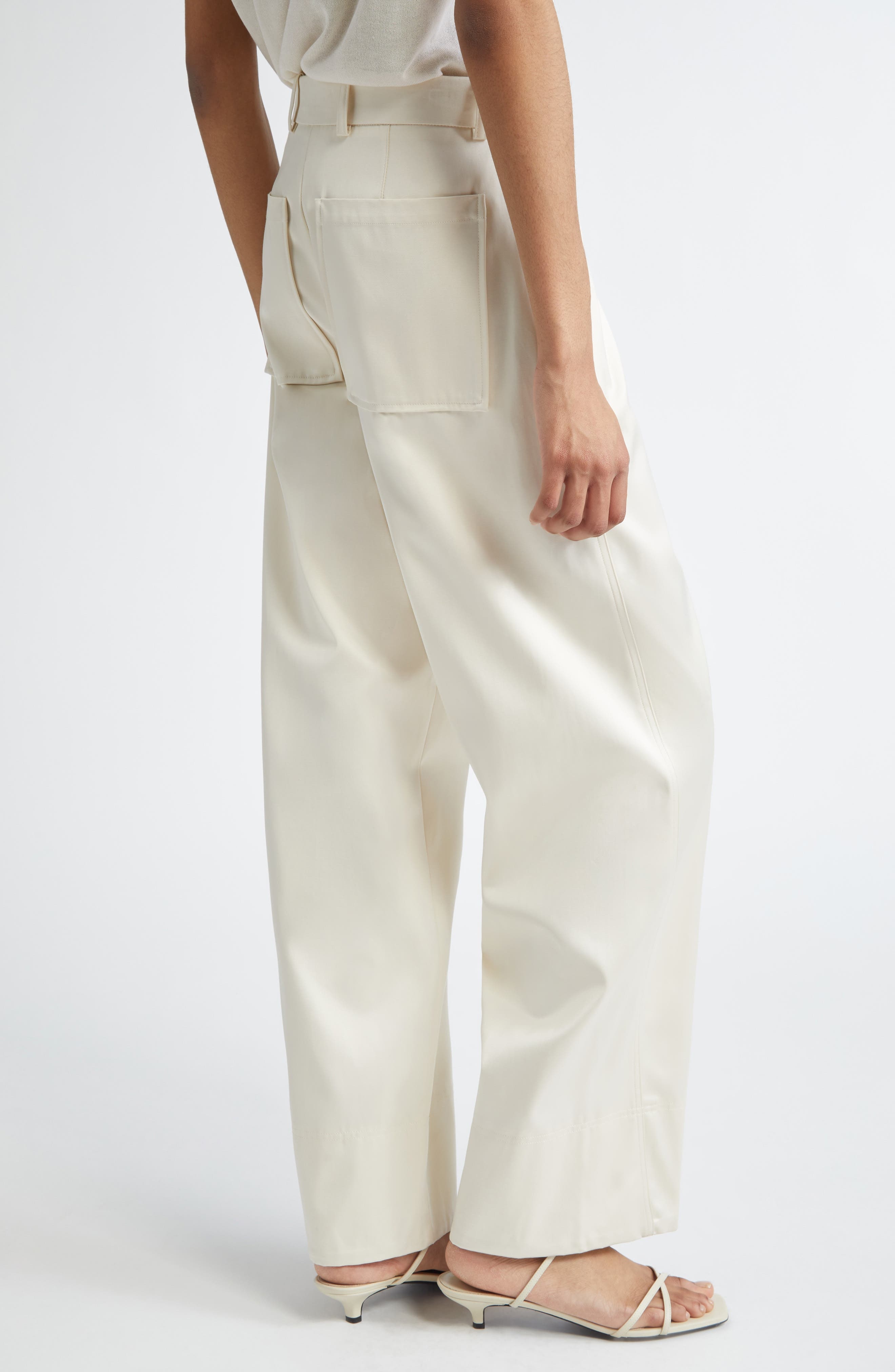 TOTEME Twisted Seam Trousers in Ecru at Nordstrom - 3