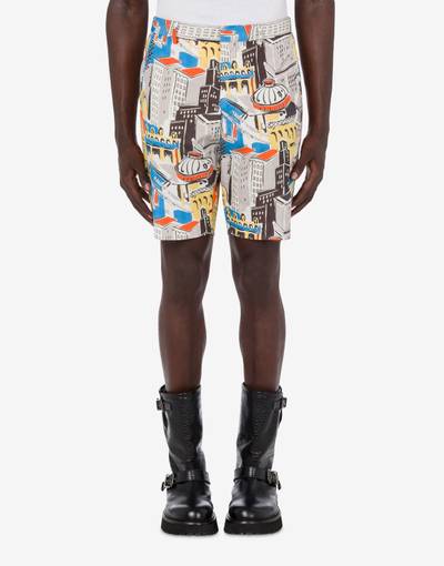 Moschino CITY PRINT NYLON BERMUDA SHORTS outlook