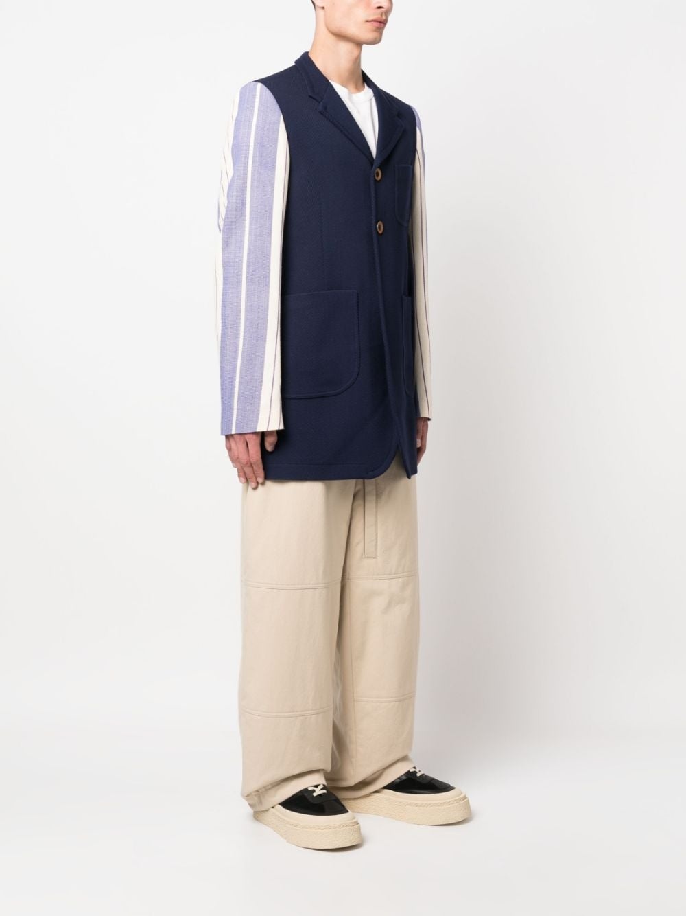 Ibrahim striped single-breasted blazer - 3