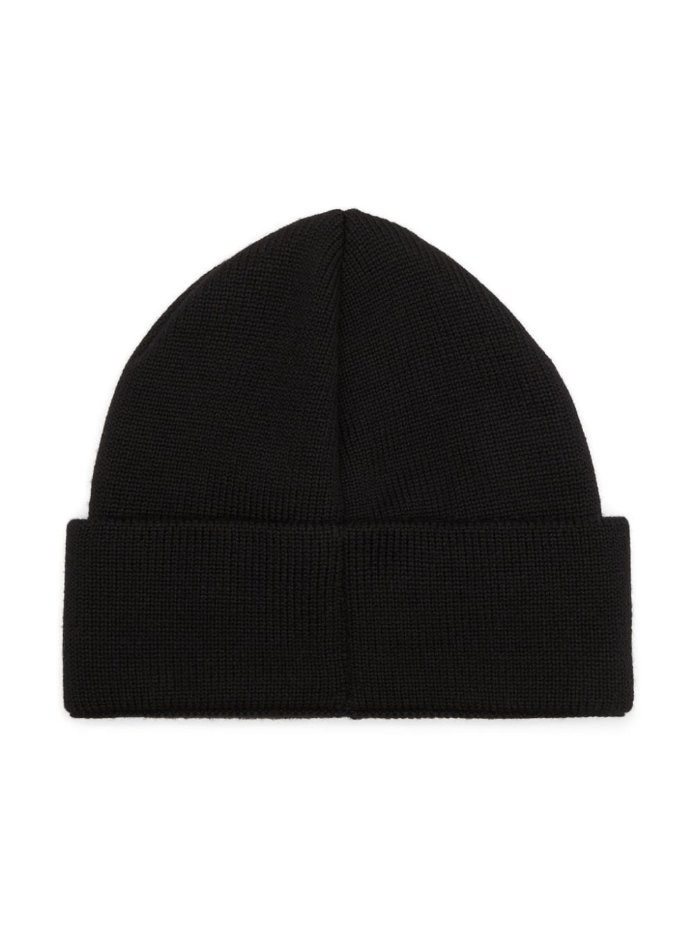 intarsia-logo wool beanie - 2