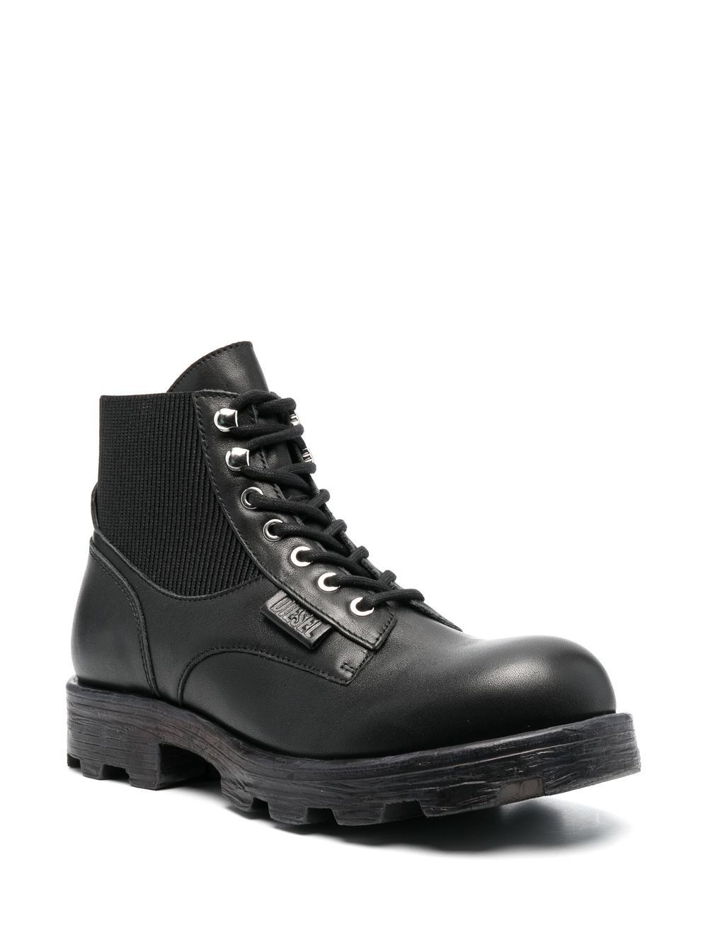 40mm leather combat boots - 2