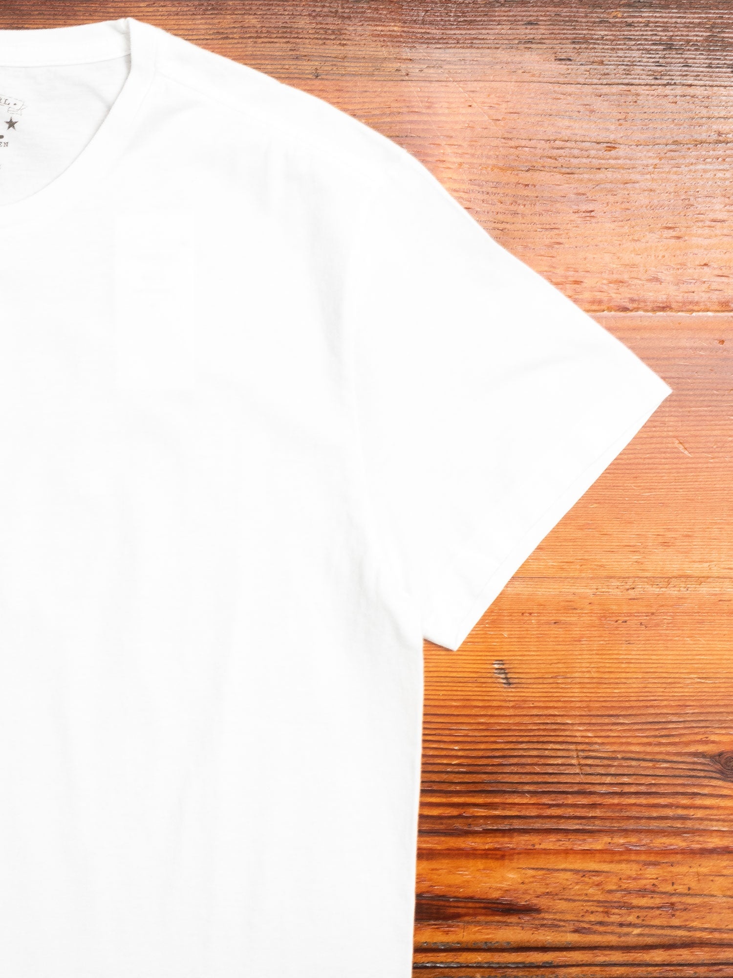 RRL by Ralph Lauren Vintage Knit T-Shirt in White | REVERSIBLE