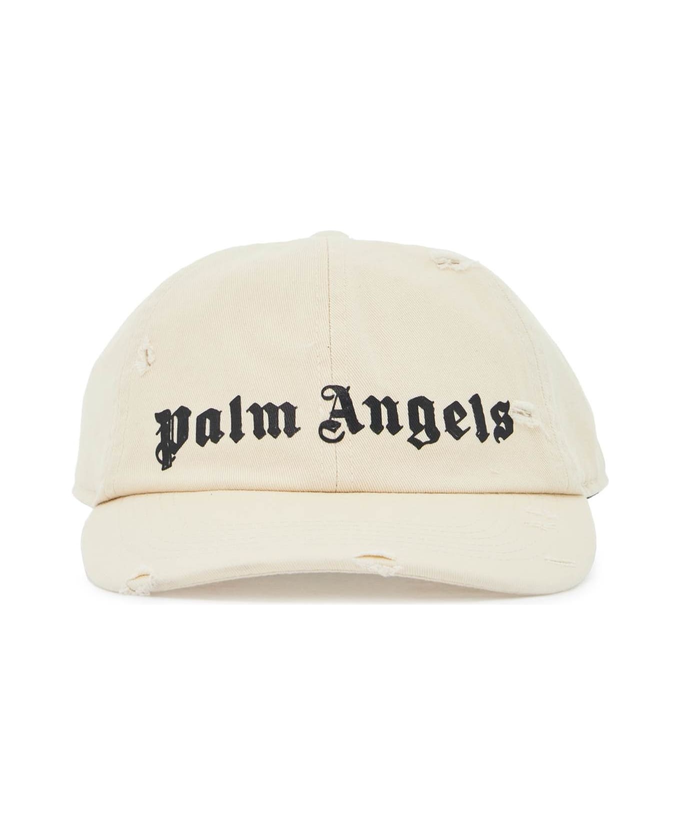 Distressed Baseball Cap With Logo - 1