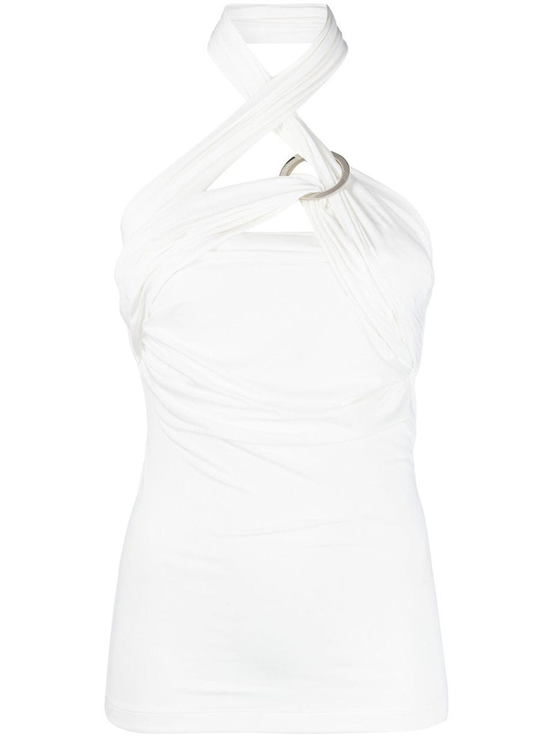 draped halterneck top 1
