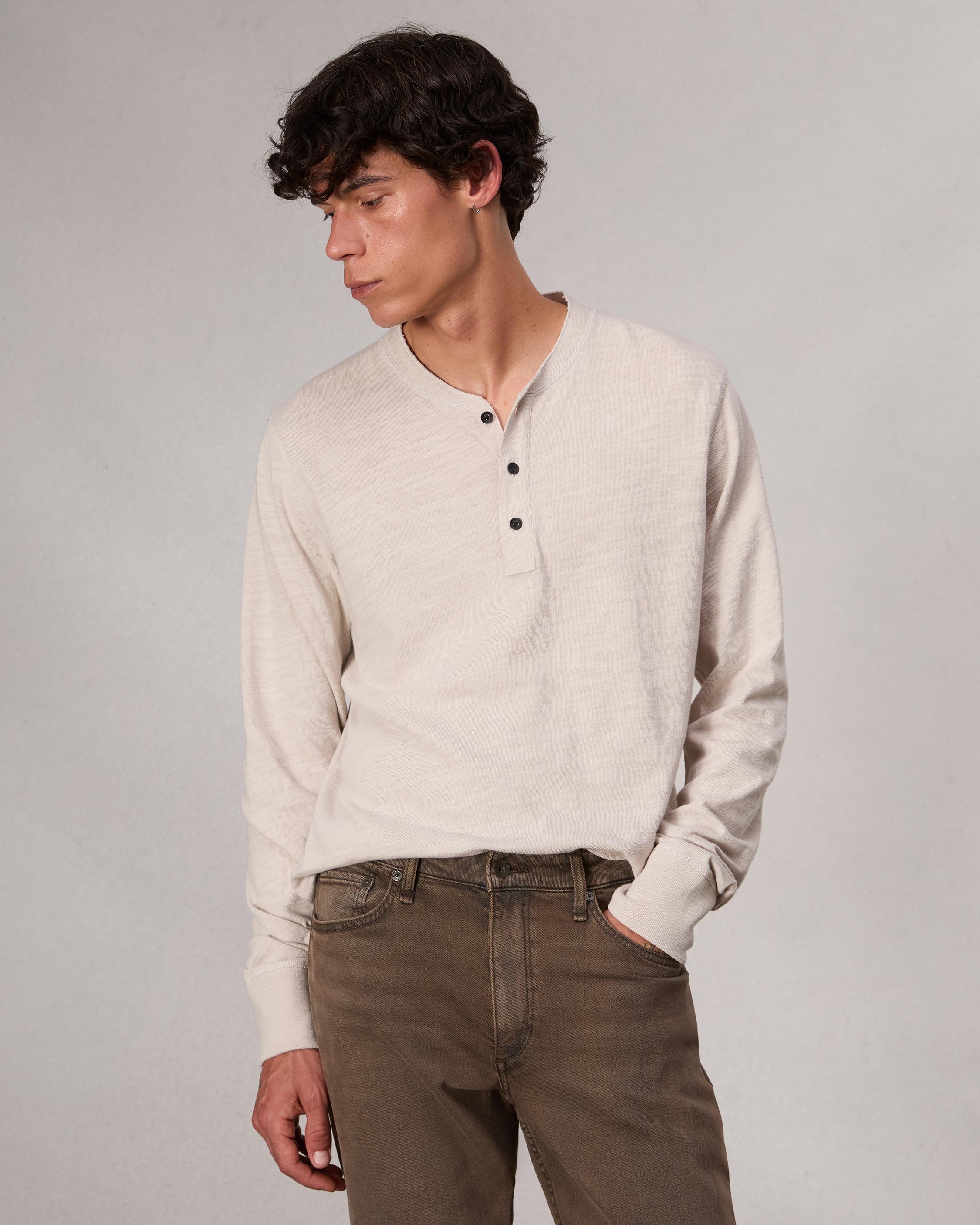 Classic Flame Long Sleeve Henley - 1