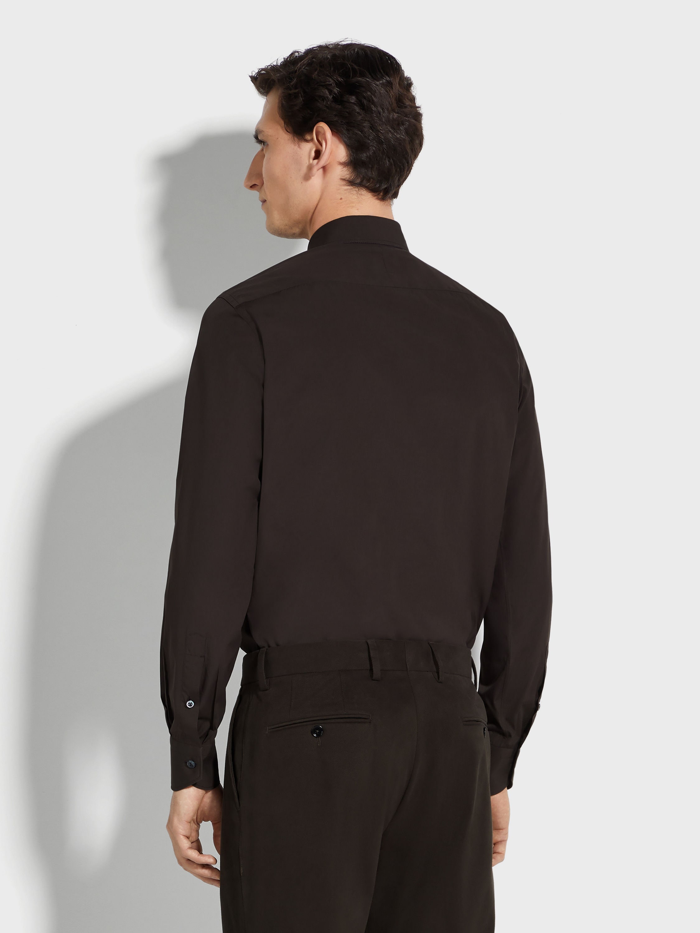 BROWN CENTOVENTIMILA COTTON SHIRT - 4