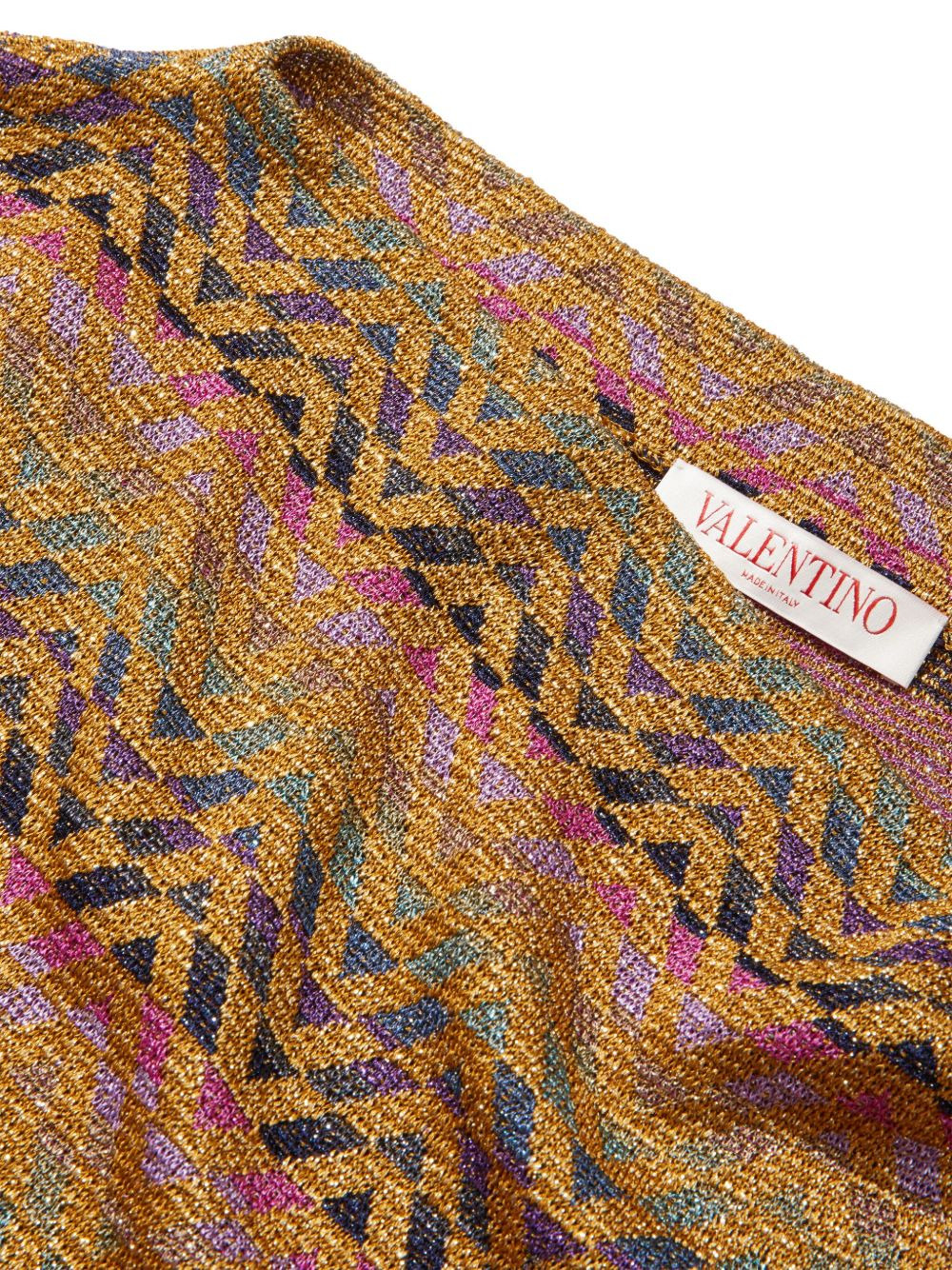 Optical Valentino feather-trim jumper - 3