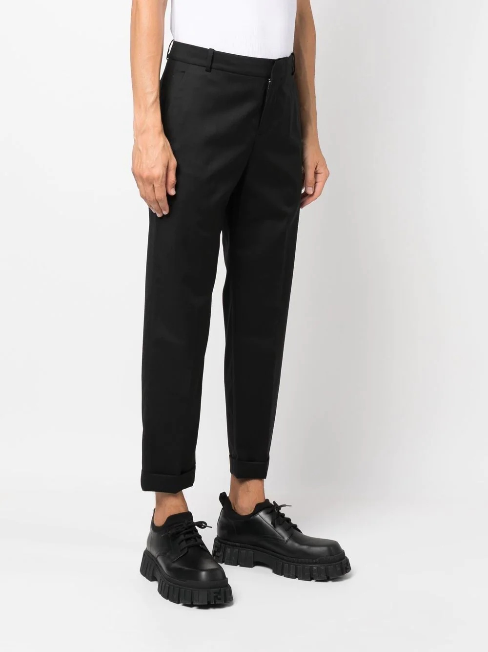 straight-leg tailored-cut trousers - 3