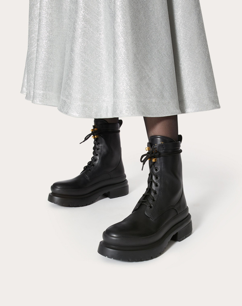 Valentino ROMAN STUD CALFSKIN LEATHER COMBAT BOOT 50MM outlook