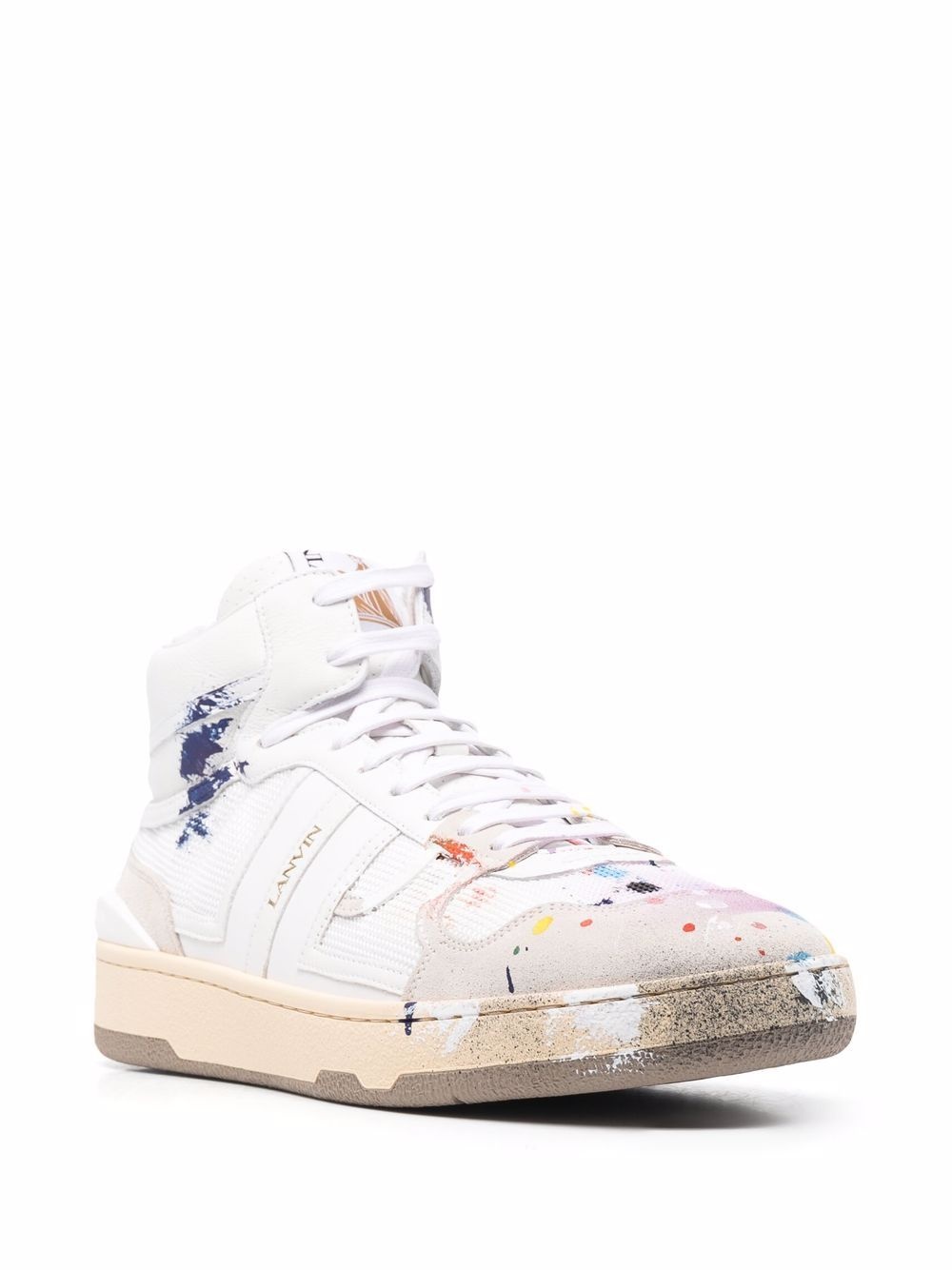 Clay paint splatter high-top sneakers - 2