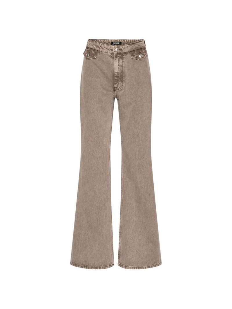 high-waisted flared jeans 1