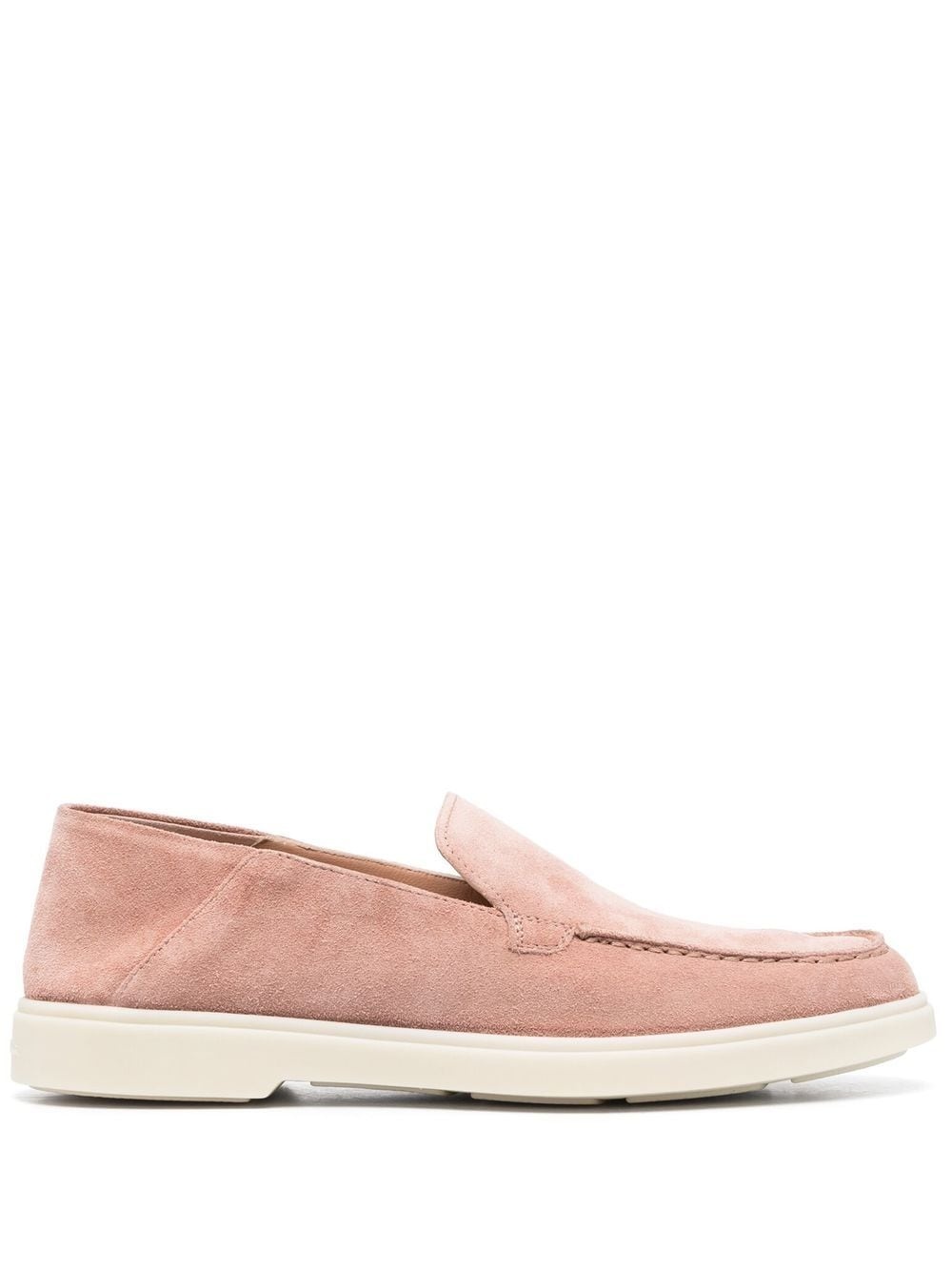 round-toe suede loafers - 1