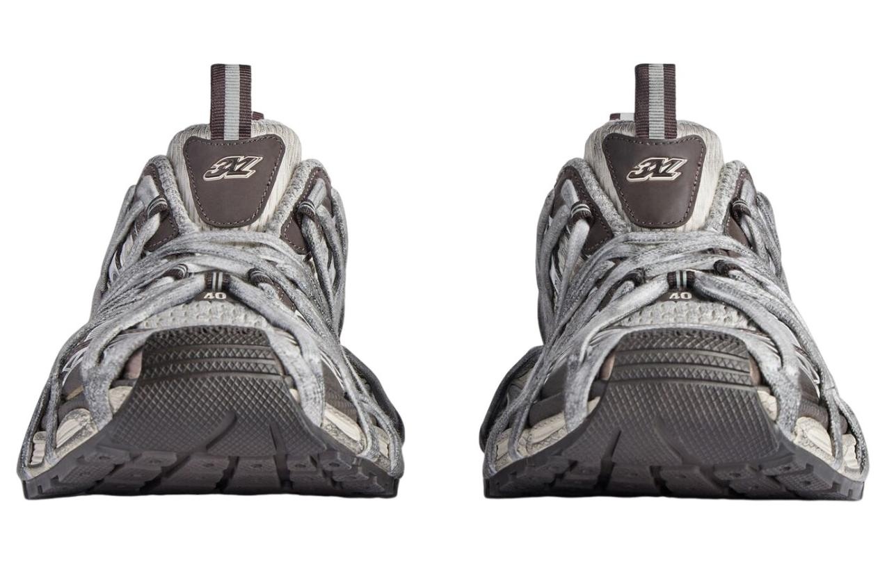 Balenciaga 3XL Extreme Lace Sneakers 'Brown Grey Beige Mesh and Polyurethane' 778698W3XLL2097 - 4