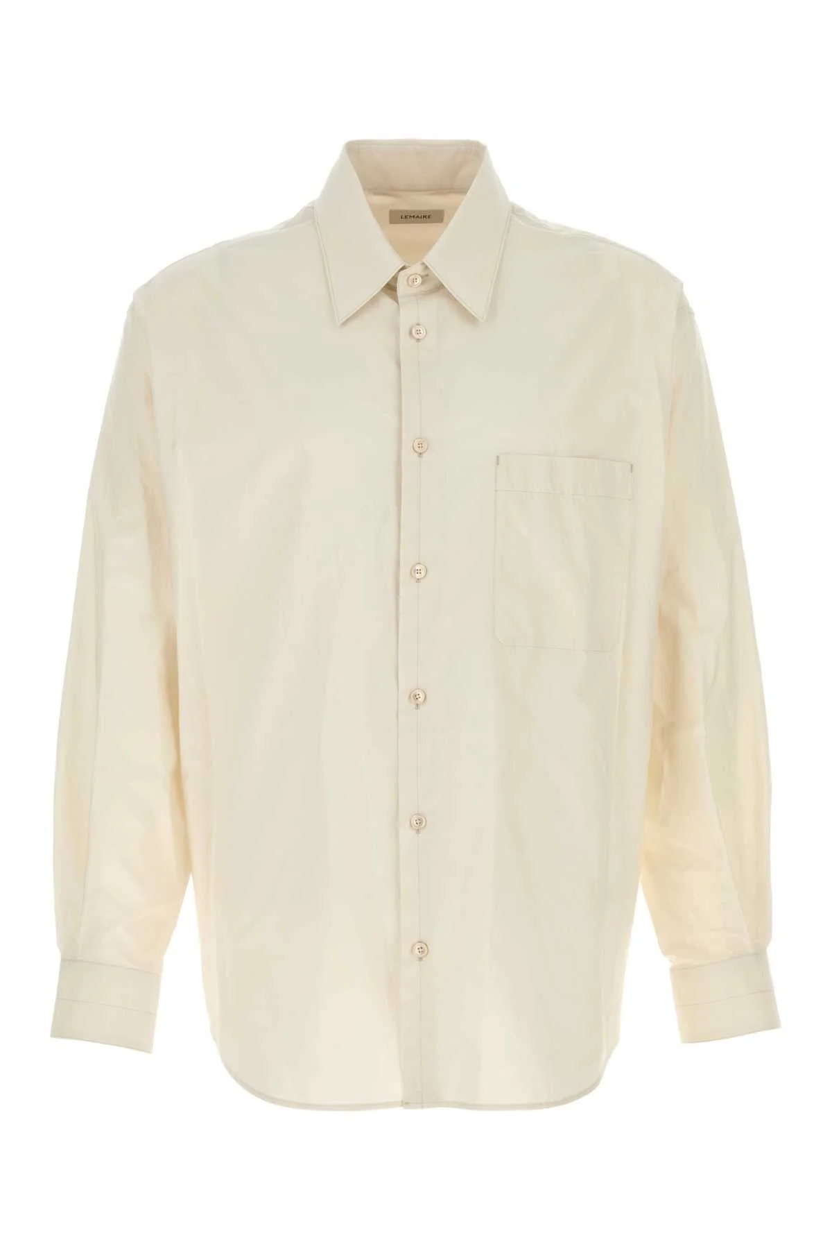 Lemaire Men Ivory Cotton Blend Shirt - 1