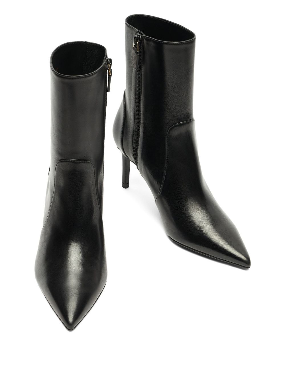 75mm Stuart Power zip-detail pointed-toe boots - 5