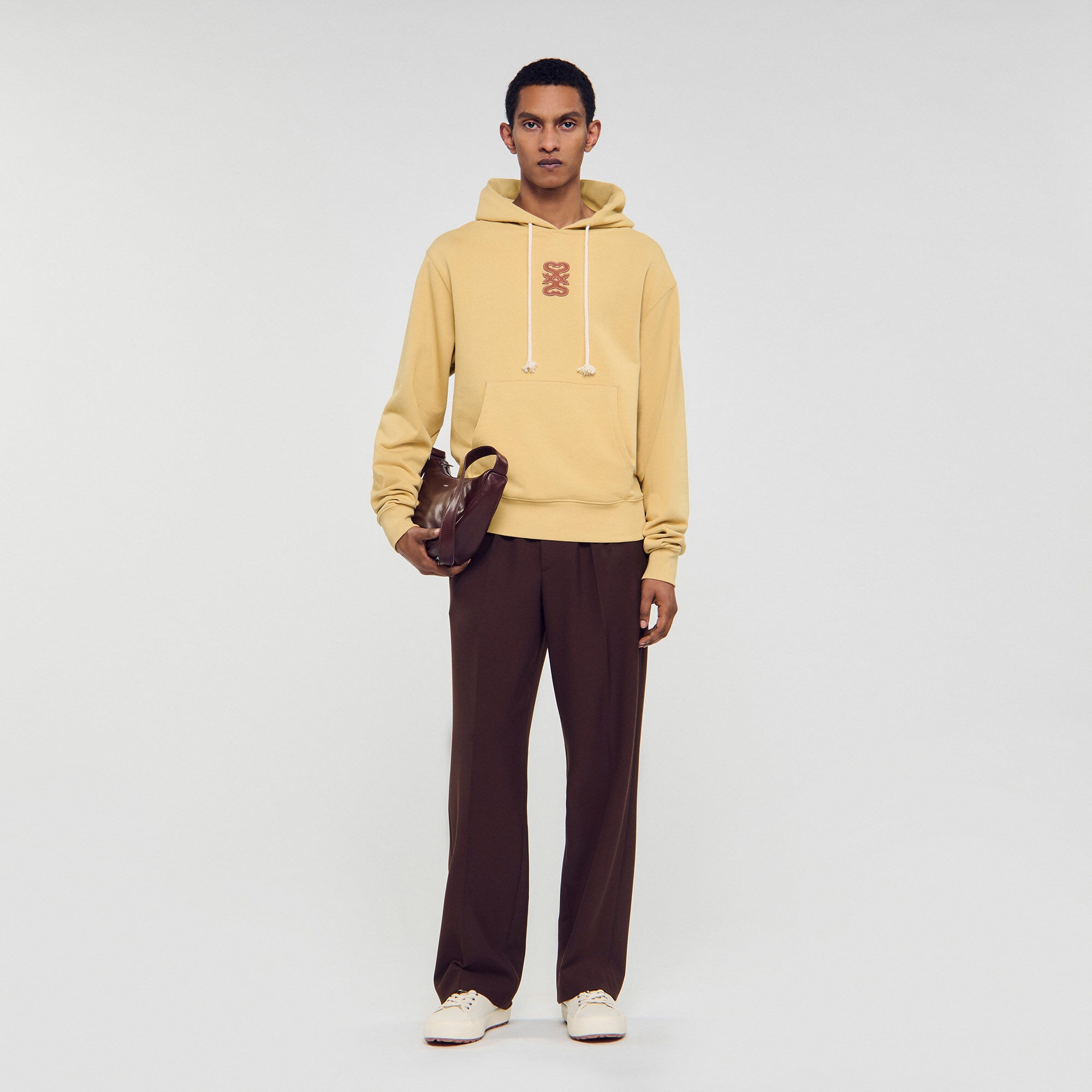 LEATHER PATCH SWEATSHIRT - 1