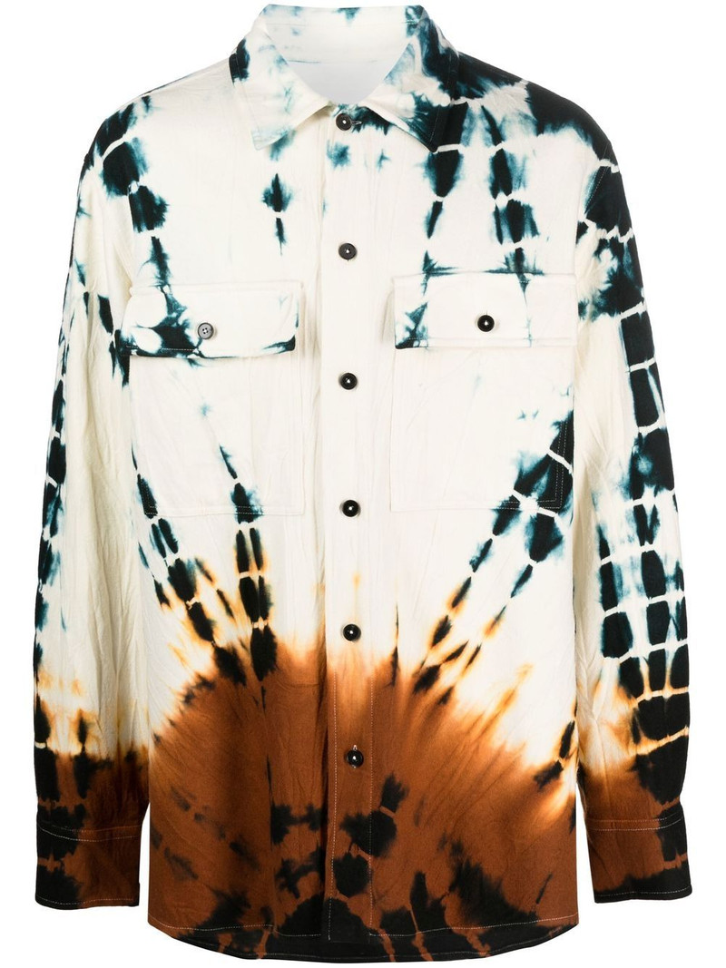 tie-dye chest pocket shirt 1