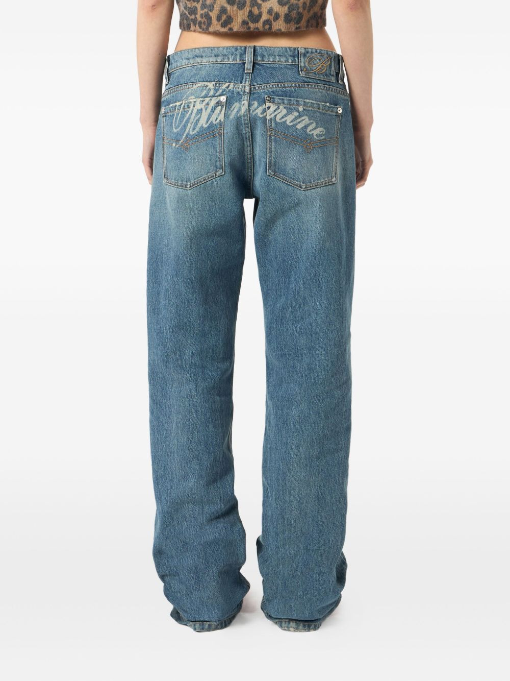 logo-print jeans - 4