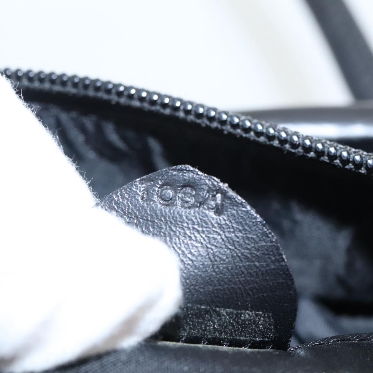 CELINE Hand Bag Nylon Black Gold - 12