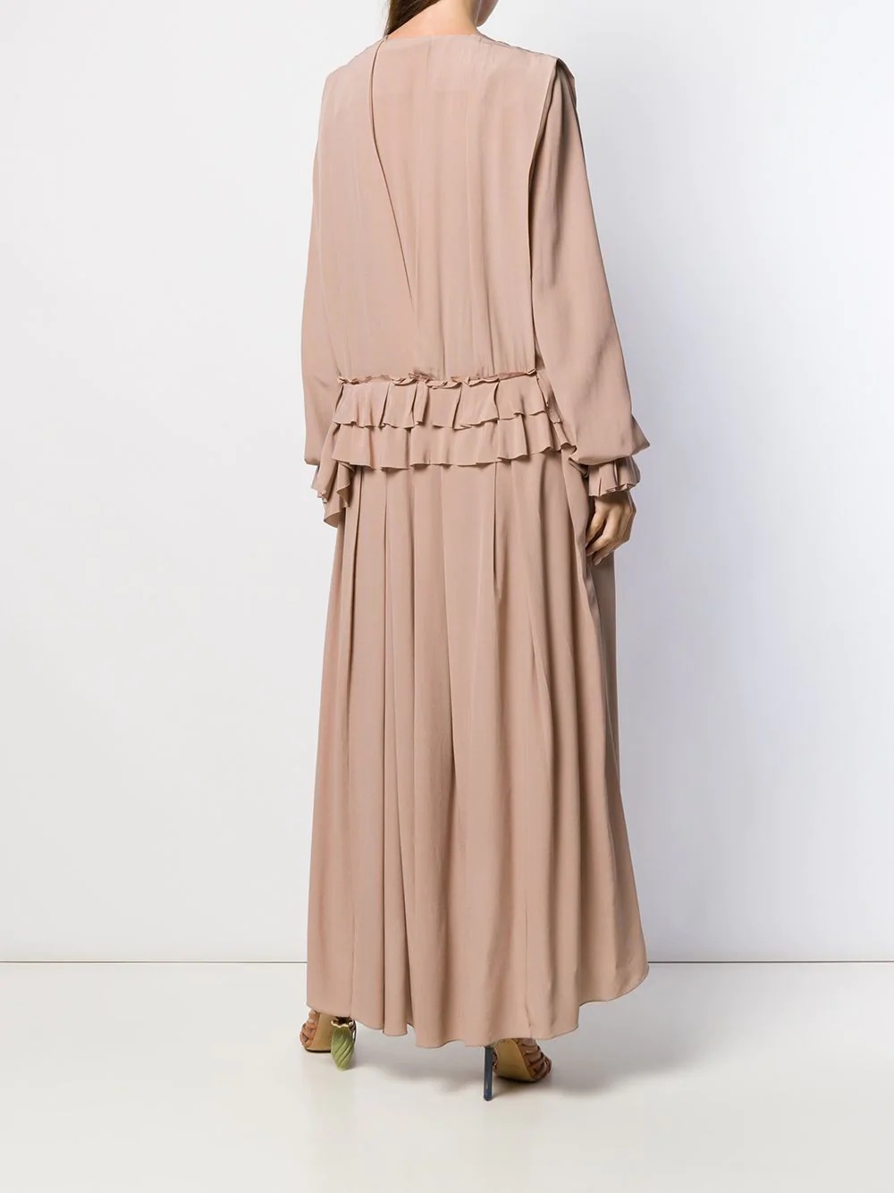 ruffled long day dress - 4