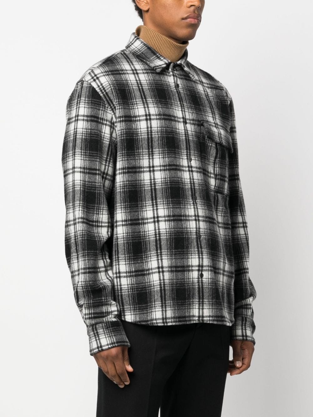 plaid-check pattern shirt - 4
