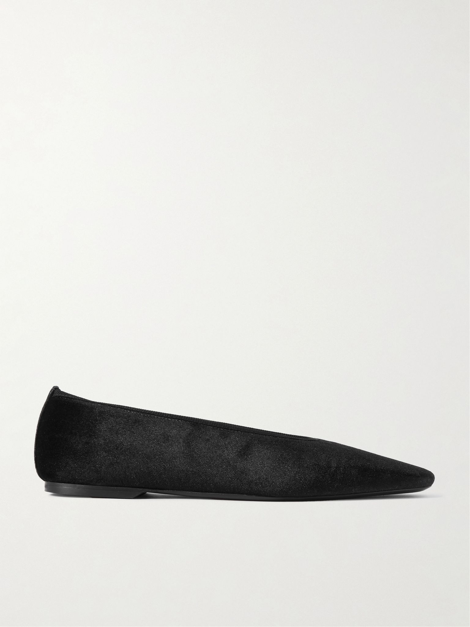 The Minimalist velvet ballet flats Black - 1